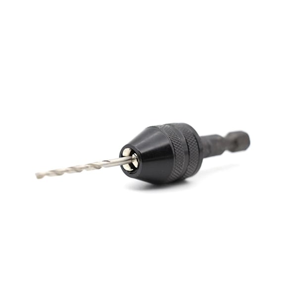 HexDrill Chuck Nyckellös Skruvdragare Slagskruvdragare Adapter Elektrisk Motor Klämma Chuck Fixtur Hex 0.3
