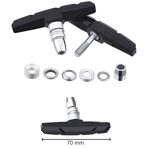 4x polkupyörän jarrupalat Jarrukengät Jarrupalat V-Jarru Shimano Sram Tektro 70mm