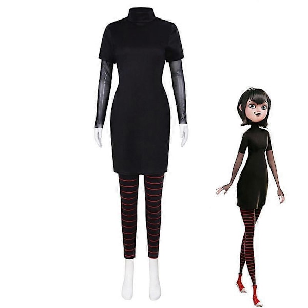 Vampyr Datter Kostume Mavis Cosplay med Paryk Halloween Forklædning Karneval Kostume Uden Kappe Without cape 3XL