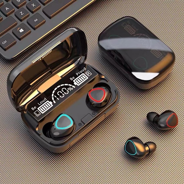 In-ear hörlurar alla Samsung Android Iphone trådlösa hörlurar Svart Black Black