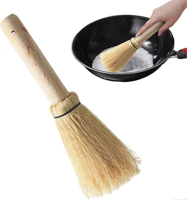 Diskborste, bärbar non-stick skrubber, köksborste, multifunktionell diskborste, för disk, kastruller, diskho, liten vit}XHY{