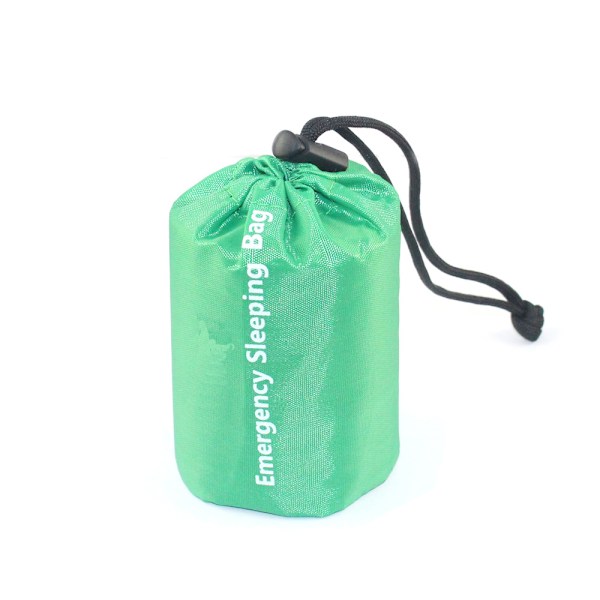 Nödsovsäck för överlevnad, 1-pack, 210cmx91cm, Vattentät Termisk Bivy-säck för Camping, Vandring, Utomhusaktiviteter & Resor, Hållbar (grön)