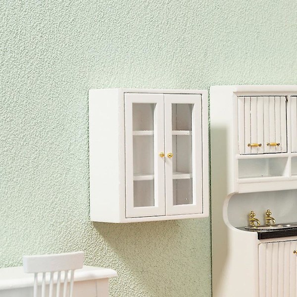 Miniatyyrihuonekalut lelu nukkekoti DIY-koristetarvikkeet Mini 1:12 kylpyhuone seinäkaappi säilytys