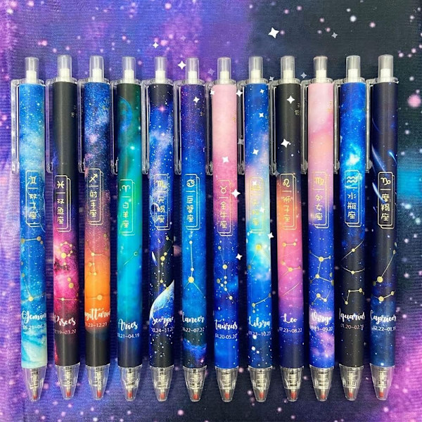 Gel pen Sorte kuglepenne 12 stk.