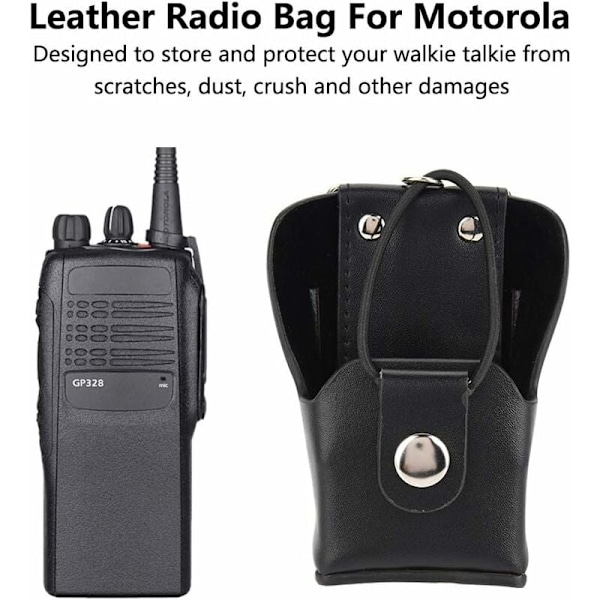 Radiokotelo Radiopidike, Nahkakotelo Motorola GP328plus/GP338plug/GP344/GP388 Walkie Talkie Radiolaukku Kestävä Kestävä Lanyardilla