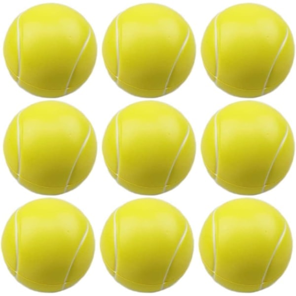 Mjuka skumtennisbollar, 9 st skumbollar med hög studs, mjuka bollar inomhus och utomhus sport svamptennisbollar för barn pojkar och flickor och vuxna (gul)