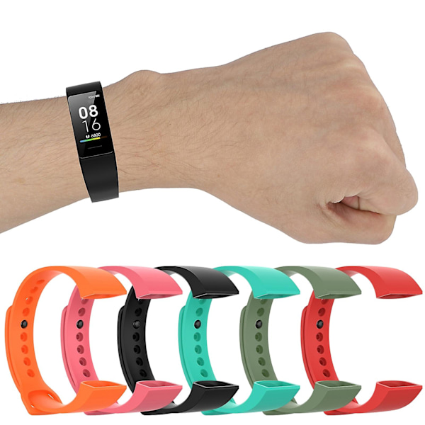 Kellon ranneke, yhteensopiva Redmi/yhteensopiva Xiaomi Mi Band 4c paksumpi turvallinen Tpu-vaihtoranneke älykellon rannekoru Kaesi Black-Blue