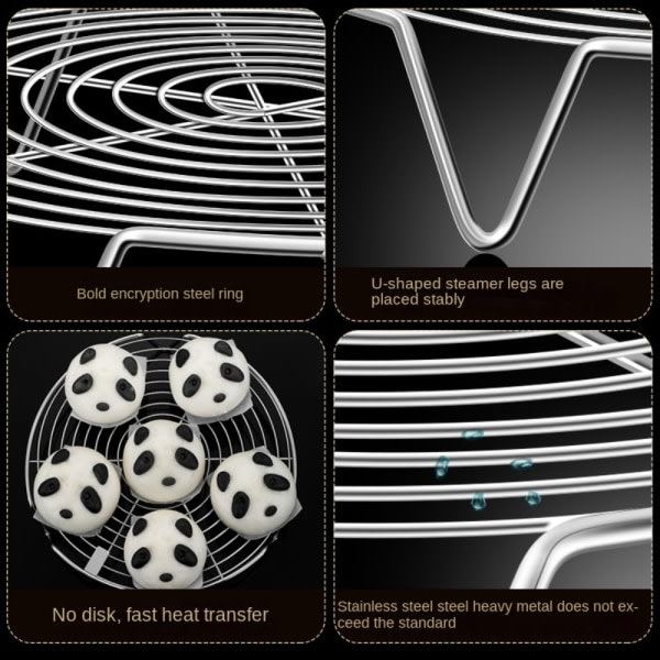 304 Rostfritt stål Steamer Hylla Steamer Rack 22cm