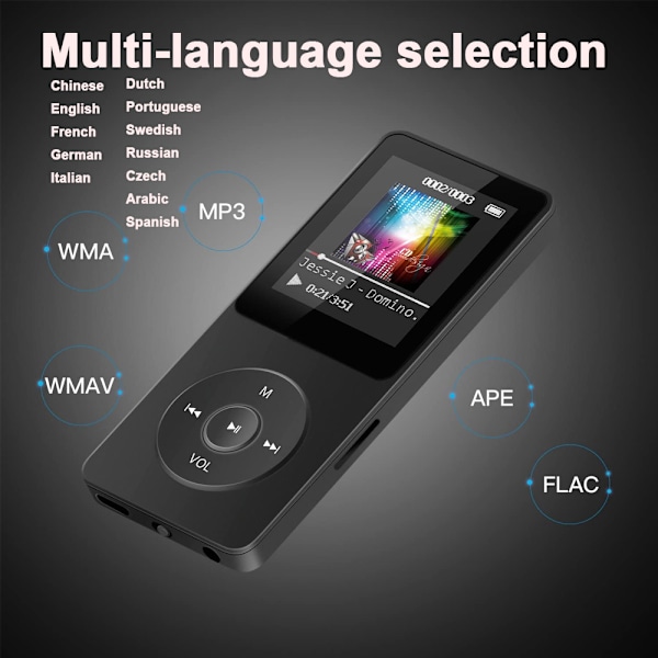 Kort MP4-spiller Mini MP3 Student Walkman 8G Maskinlagring eBoo