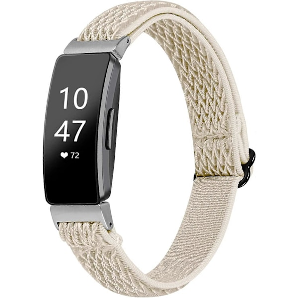 Joustavat urheilurannekkeet yhteensopivat Fitbit Inspire 2/ Inspire HR/Inspire -laitteiden kanssa, pehmeä kangasranneke, nailoninen elastinen korvaava ranneke naisille ja miehille