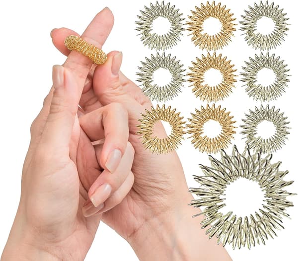 Piggete sensoriske fingerringer (10-pakning) - Fantastisk piggete fidget(XH(