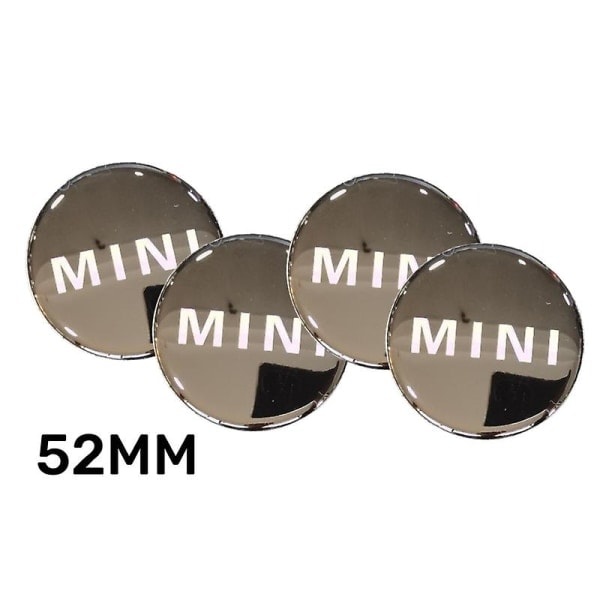 4 st 52mm Bilhjul Nav Dekaler Logo för Mini Cooper Jcw R50 R52 R53 R56 R57 R58 R60 Mini Clubman Countryman Tillbehör I