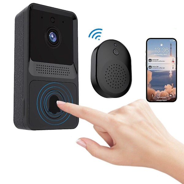 Doorbell with camera, HD night vision Wifi video wireless clock