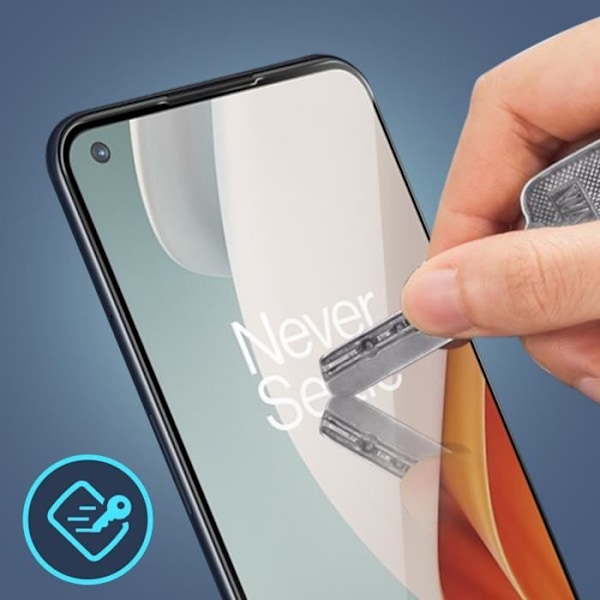 OnePlus Nord N100 -näytönsuojakalvo karkaistusta lasista 9H, naarmuuntumaton, läpinäkyvä, musta reunus, musta