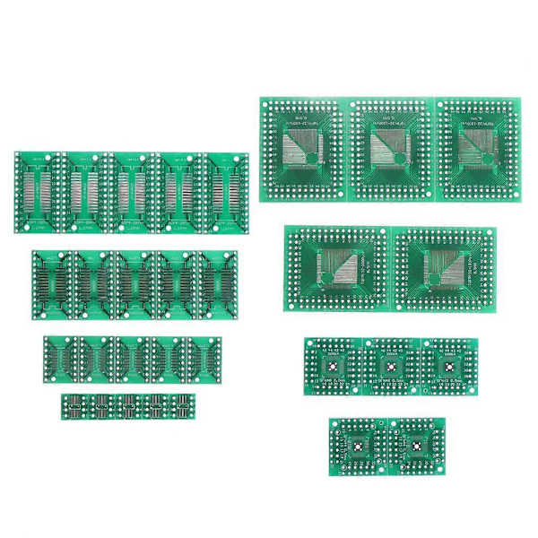 30 stk. PCB Board Kit SMD til DIP Adapter Converter FQFP32-100 QFN48 SOP8 16 24 28