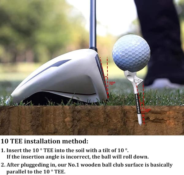 Professionella Golf-Tees 10-pack, 10 grader, Plast, Hållbara, Ökar Distansen {XH}