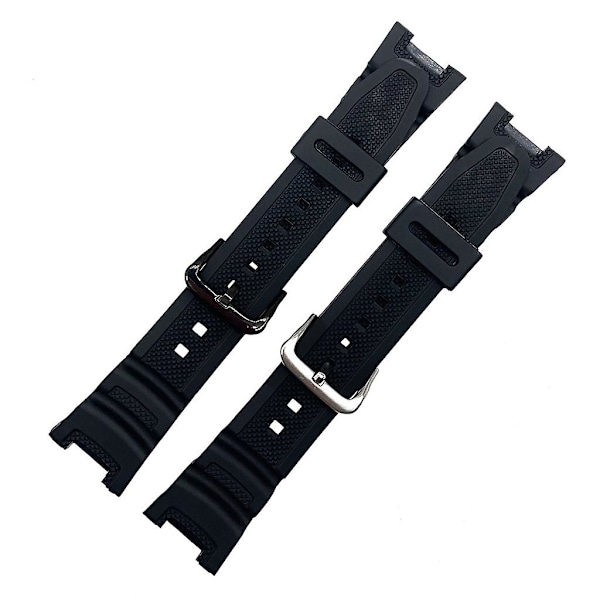 Justerbart Silikonarmband för C Asio SGW-100-serien Black