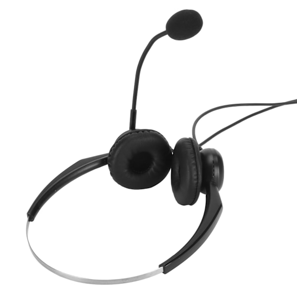 Kablet erhvervsh headset støjreducerende binaural telefon hovedtelefon med mikrofon til kontor callcenter enkelt 3,5 mm stik