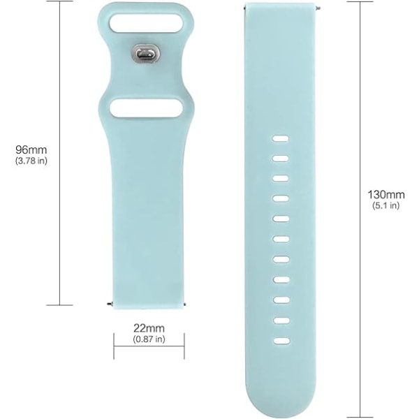 Watch i silikon med snabbkoppling, 22 mm mjukt färg och bekvämt watch , starkt klockband som är lätt att watch , ljusgrönt