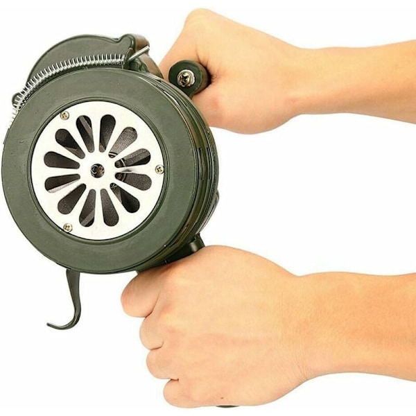 Handvevad siren portabel 110dB manuellt driven metallalarm flyglarm nödsäkerhetslarm