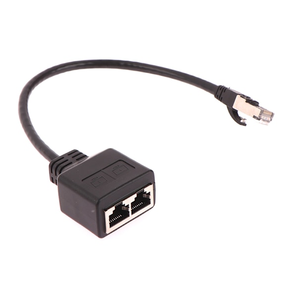 Ethernet Splitter RJ45 1 han til 2 hun LAN Ethernet kabel 31cm
