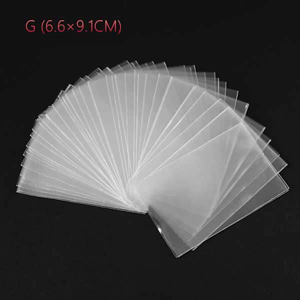 100 st/set Kortfickor Transparenta Toppmatare Korthållare Skydd Tjocka Samlarkortshållare Klara Skyddsfickor 0.06 6.6x9.1CM