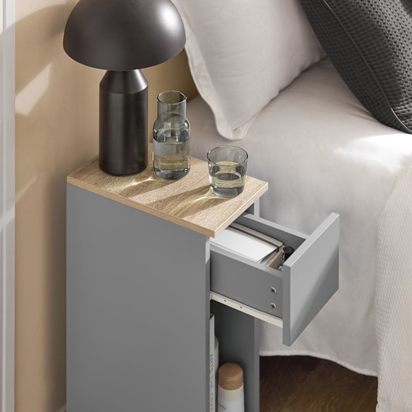 SoBuy Sidebord Oppbevaringsbord Kaffebord Cafébord FBT111-HG Grå Grey 20*35*60cm