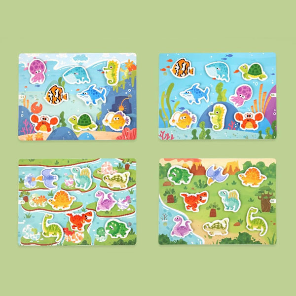 Enlightenment Early Learning Dinosaurs Animals Quiet Sticky Bookbusybook Lasten Tarrakirja Opettavaiset Lelut