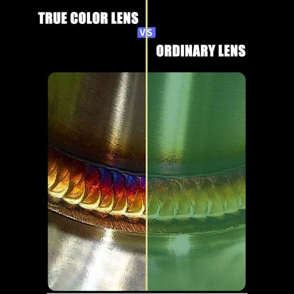 Automatisk mörkare svetsmask huvudmonterad svetsmask säker äkta färg Real Color One