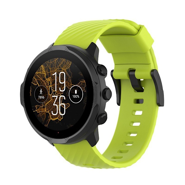Suunto 7 silikonerem, egnet som erstatningsrem til Suunto 9/9 Baro Spartan Sport Lime
