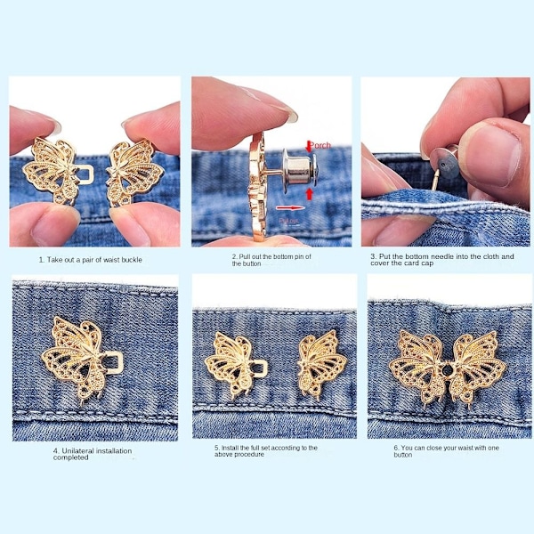 2 STK Bukser Midjeinnstrammer Pins SØLV KANIN KANIN sølv silver Rabbit-Rabbit