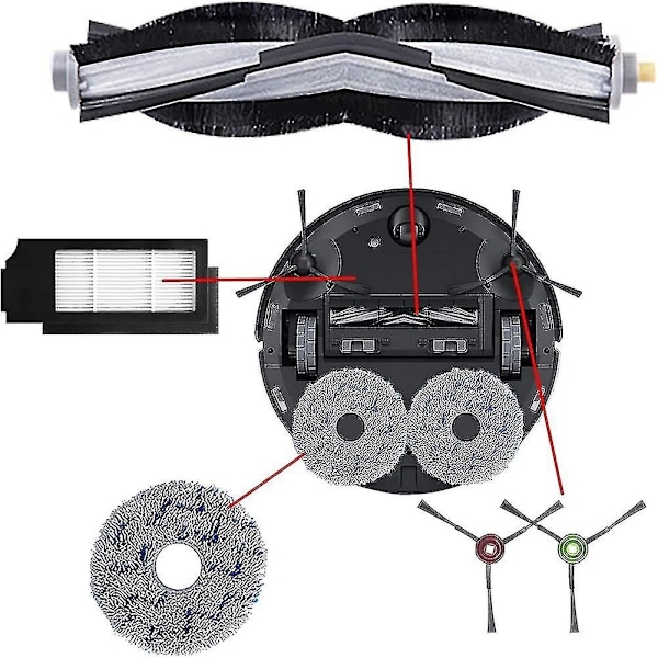Reservedeler for Ecovacs X1 Plus robotstøvsuger -ayane-WELLNGS