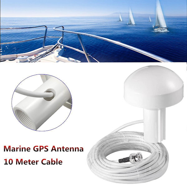 Skip Gps Aktiv Marine Navigasjon Antenne 10m Bnc Hannkontakt