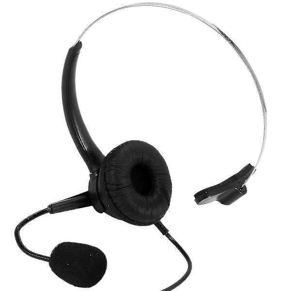 Rj9 Call Center Headset, Mono Headset med støyreduksjon