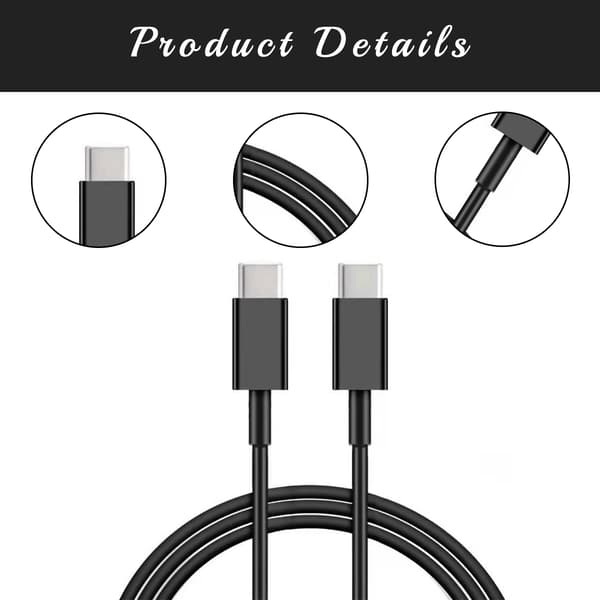 USB C till USB C Laddningskabel, 2M EXTRA LÅNG 2 stycken 2 stycken{yh}