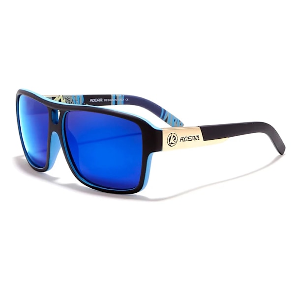 2024 Mode KDEAM Brand Design UV400 Sport Polariserede Firkantede Shades Solbriller Unisex Coating Briller Gafas de sol til Sport