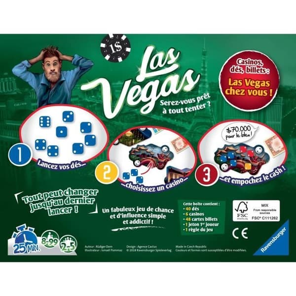 RAVENSBURGER Las Vegas -lautapeli ja tunnelmapelit (yh) Multifärg 5