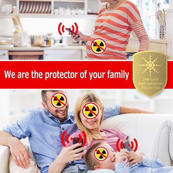 10 st Anti-strålskyddsskydd EMF för skydd Mobiltelefon Stick