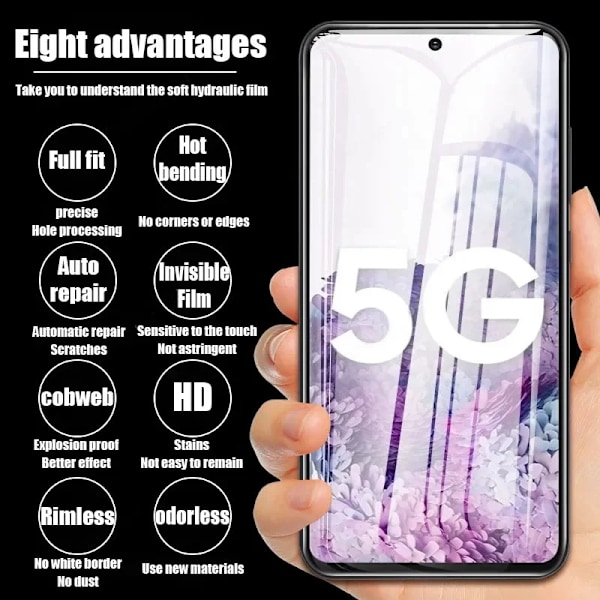 4 kpl Samsung S25 S24 S20 S22 S21 Ultra S10 S9 S8 Plus FE -näytönsuoja Samsung Note 20 10 9 8 Plus S23U -puhelimille Samsung Note 9 {XW} For Samsung Note 9 4 hydrogel films