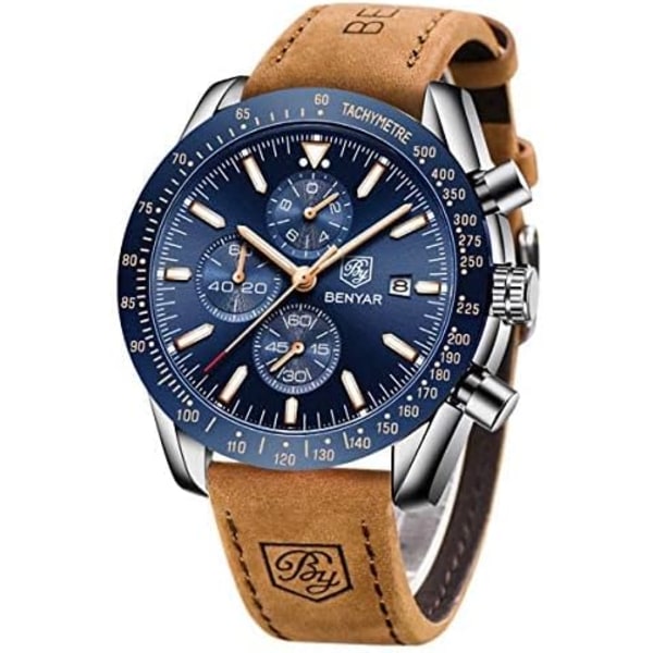BENYAR Herreur Vandtæt Chronograph Quartz Urværk Lumino