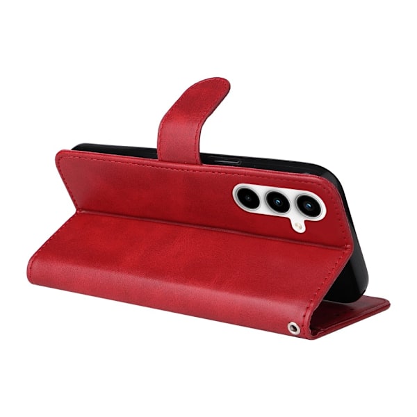 SKALO Samsung A35 5G PU Læder Wallet Case - Flere Farver Red RED