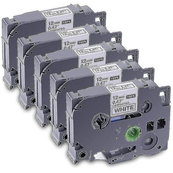 5-pack etikettskrivartape för Brother Tze-231 -231 laminerad P-press etikettskrivartape, för modell Pt D bästa presenten