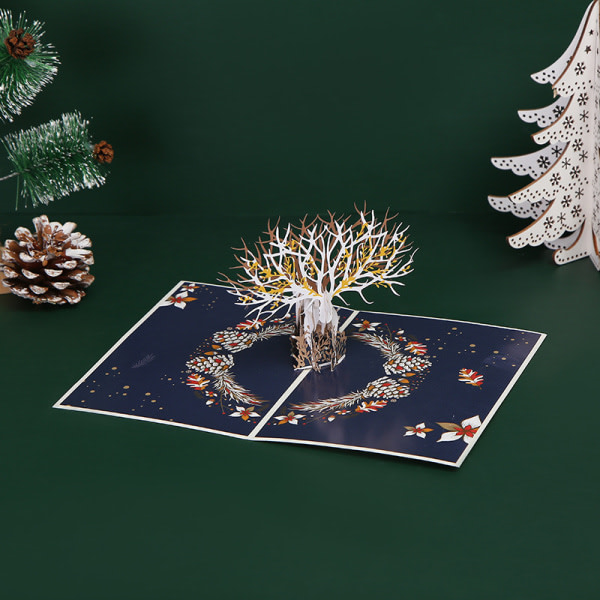 3d-julkort, popup-julkort, tredimensionella vikta gratulationskort (julälg)