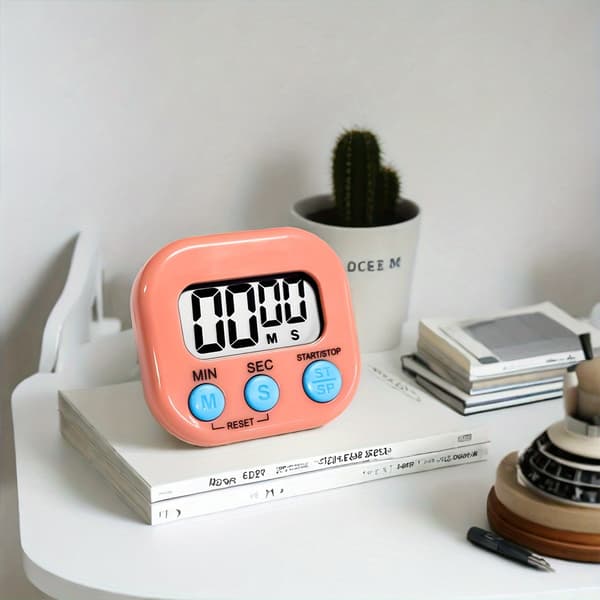 Mini Digital Køkkentimer Bærbar Nedtællingsstopur Lydløs Tidsstyringstimer Blue One-size