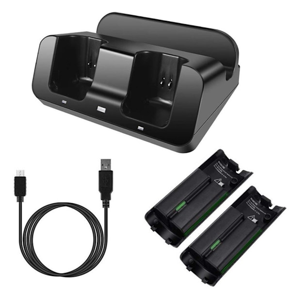 Gamepad-opladerdock til Wii Opladningsstation Dockningsstation Hurtigopladning til Wii U Gamepad USB Hurtig Stabil Oplader