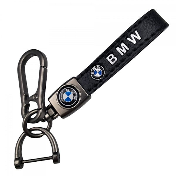 Læder Bilnøgleholder med Metalfinish | Holdbar Nøgleholder | Nøgleholder og Hæk i Pistolfarve Gun Color Hardware Mazda