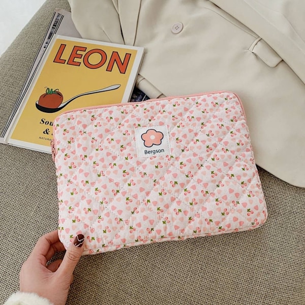Laptop Sleeve Veske Fôrveske 11 TOMMER ROSA BLOMST ROSA BLOMST 11inchPink Flower