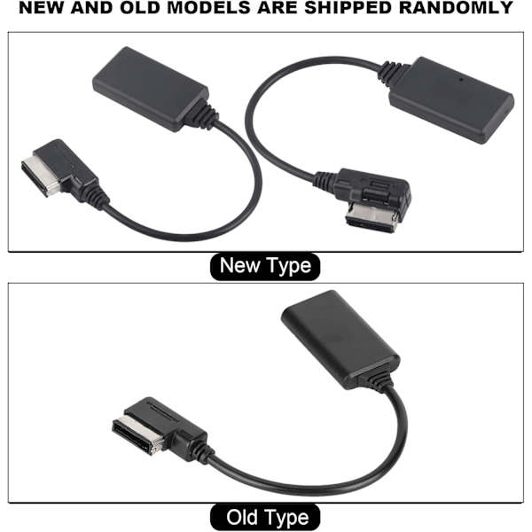5-12V Ljudkabel, Bluetooth 5.0 AUX Musikintegrationsadapter Ljudkabel för AMI MMI MDI