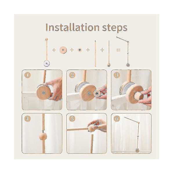 Baby Seng Mobilarm - Tre Mobilarm Kompatibel Seng Mobil Henger Kompatibel Seng Baby Jente Barneromsdekor-c