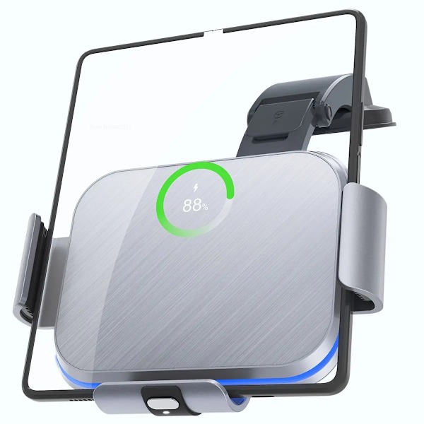Bilstativ til Galaxy Z Fold 4 3 2 med Dobbelt Spol Trådløs Oplader til Samsung W22 W21 Foldbar Telefon Hurtig Opladning